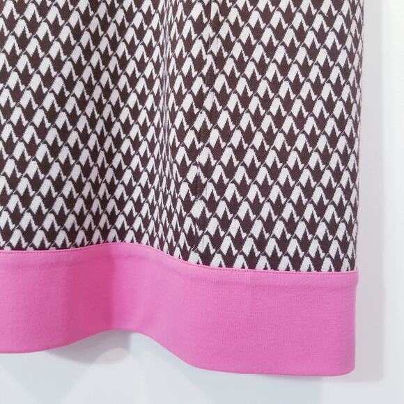 Lilly Pulitzer Geometric Abstract Print Knit Shift Dress 3/4 Sleeves - Picture 13 of 14